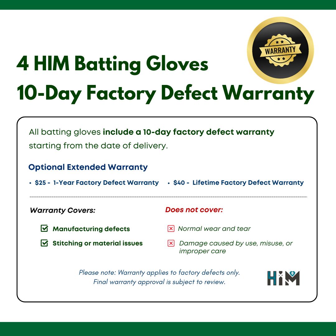 Batting Gloves (Factory Defect Warranty)