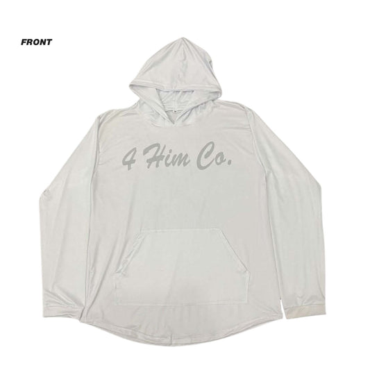 White Long Sleeve Hoodie Proverbs 27:17