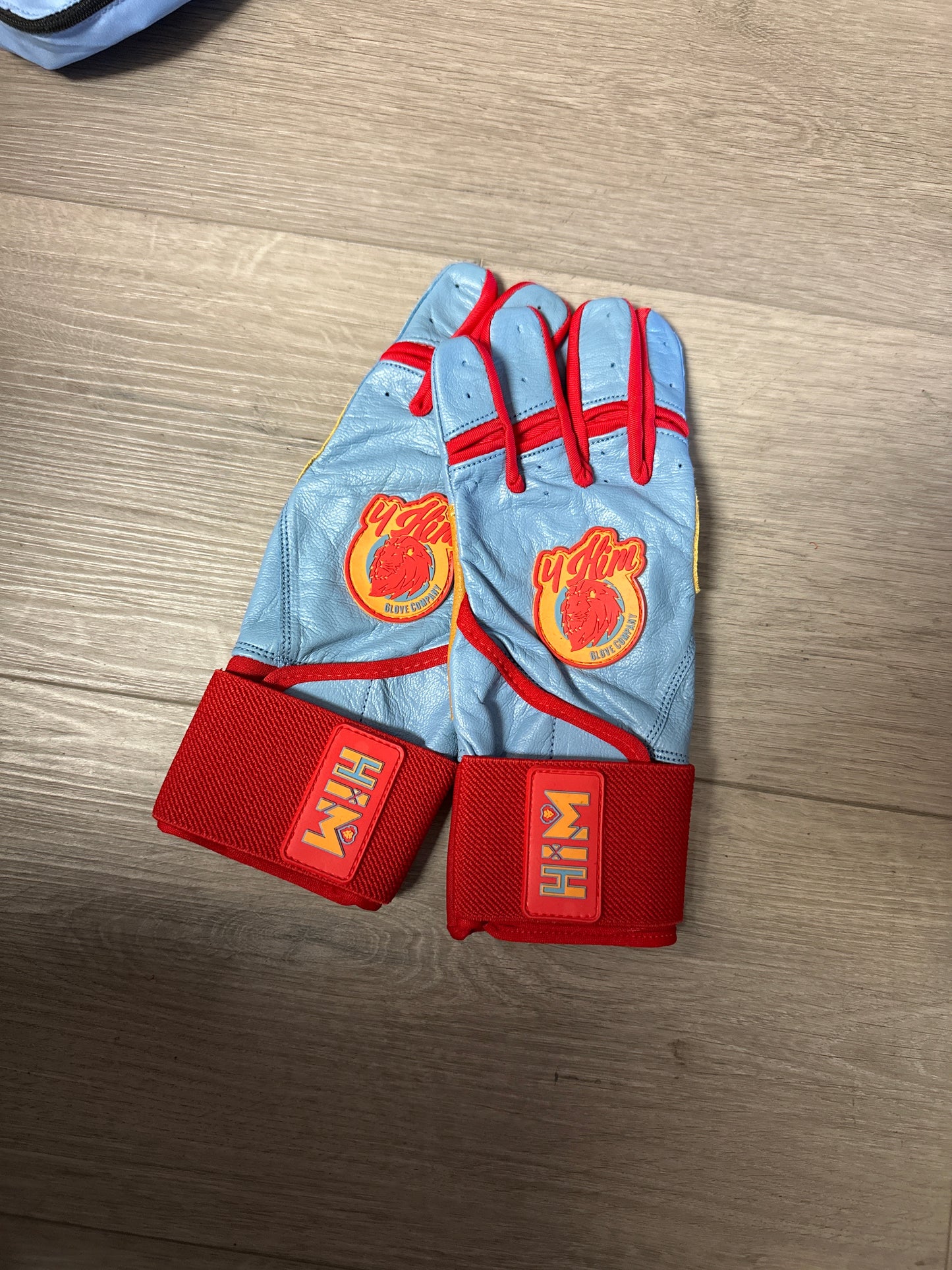 Red/Carolina Blue/Gold 2.0 Batting Gloves