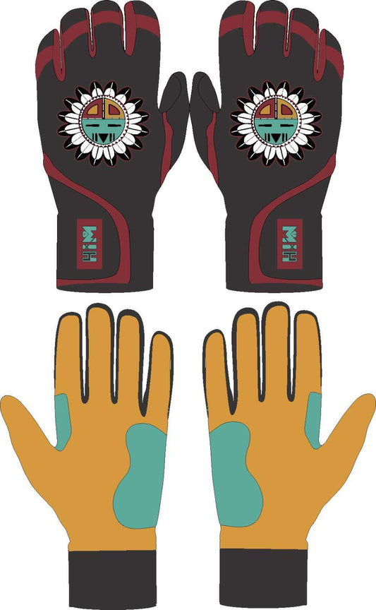 Hopi Black Cabretta Batting gloves