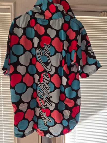 Multi-Color Polka Dot Short Sleeve Hoodie