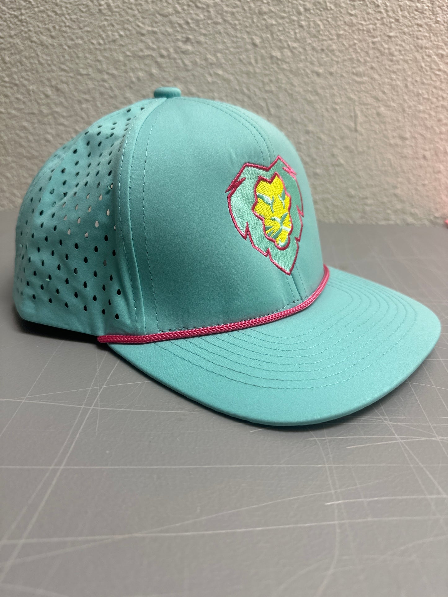 Aqua Lion Snapback Hat