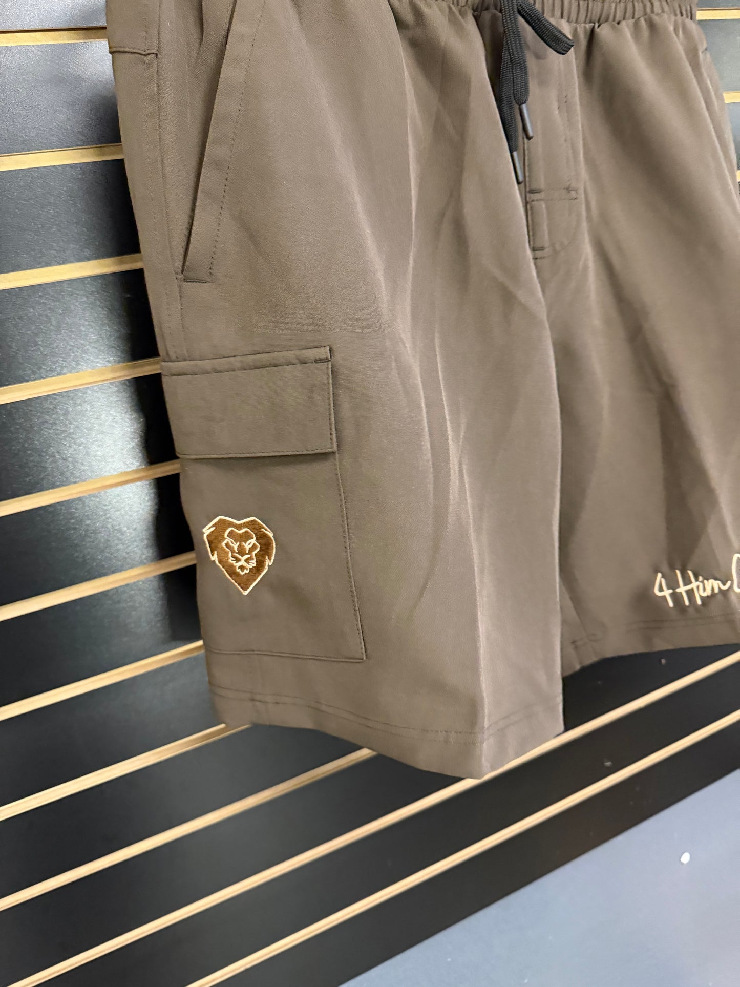 Brown Utility Cargo Shorts