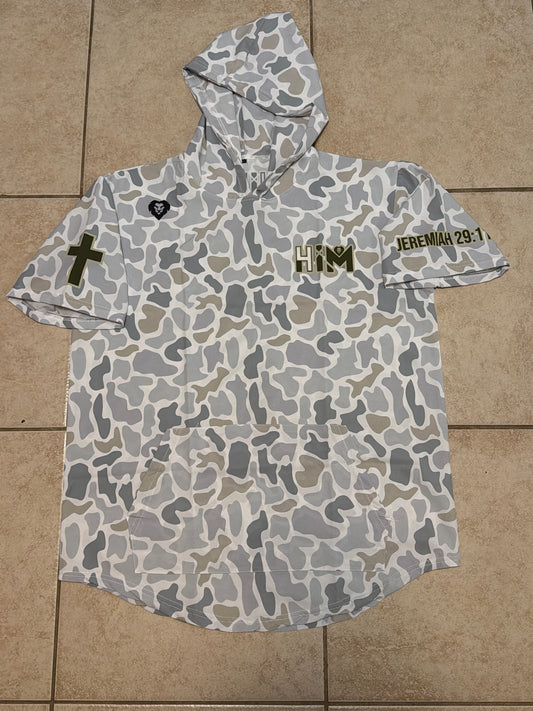 White Camo Hooded Jersey