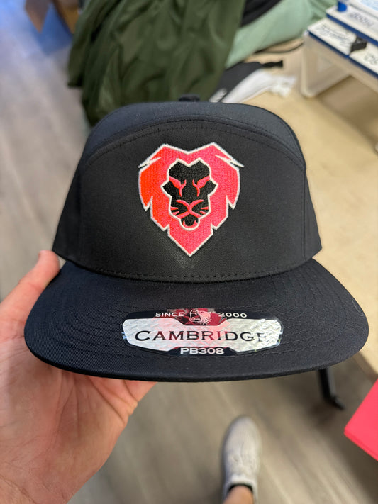 Black Pink Lion Logo Snapback Hat