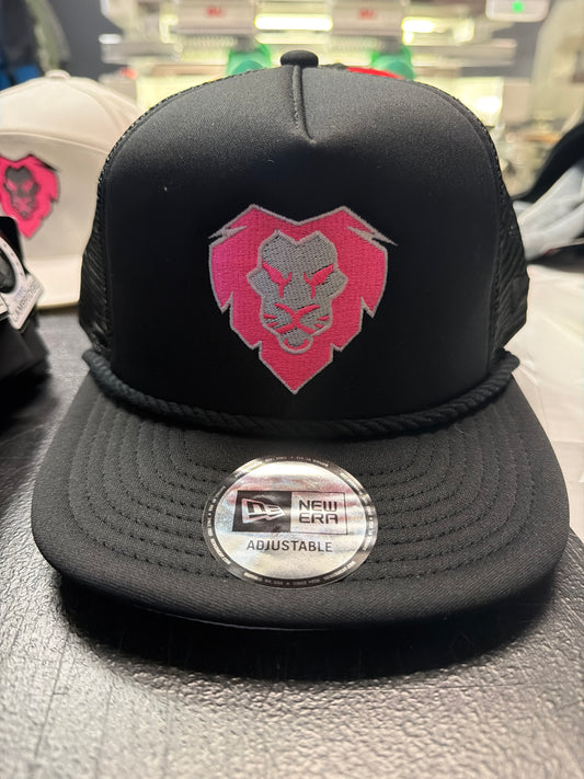 Black Pink Lion Snapback