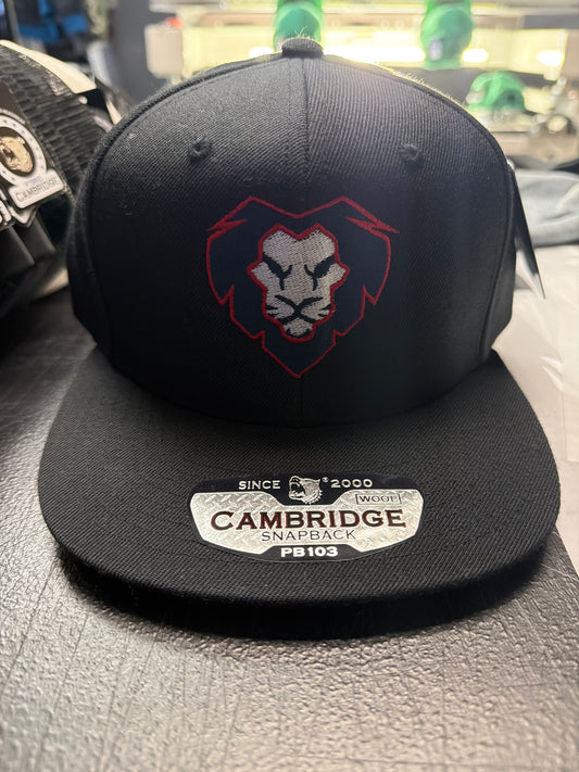 Black & Red Lion Snapback