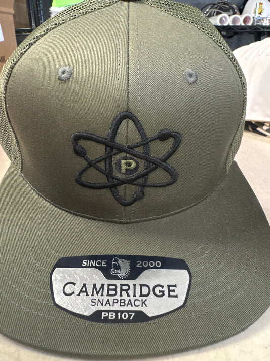 Proton Olive Trucker Snapback Hat (Cambridge PB107)