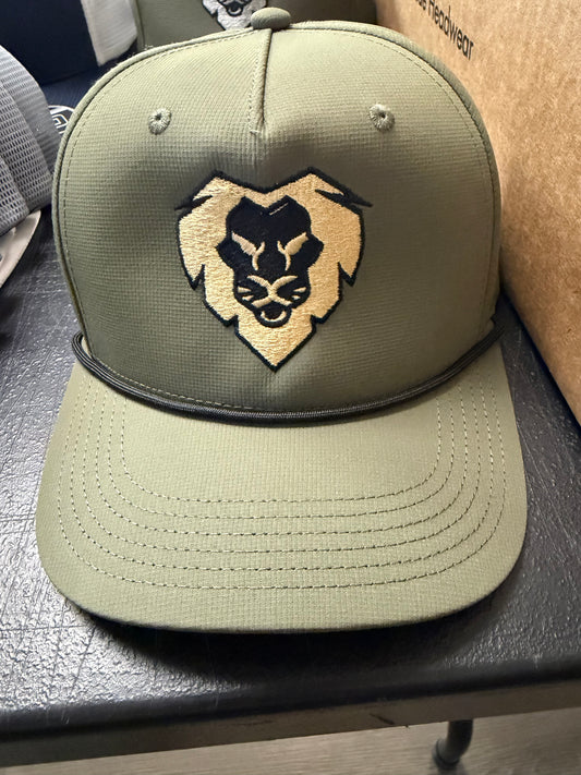 Olive Lion Rope Snapback