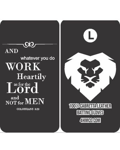 Black Batting Gloves (White Lion Logo)