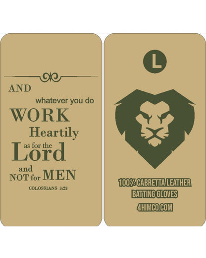 Tan/Olive Green Batting Gloves