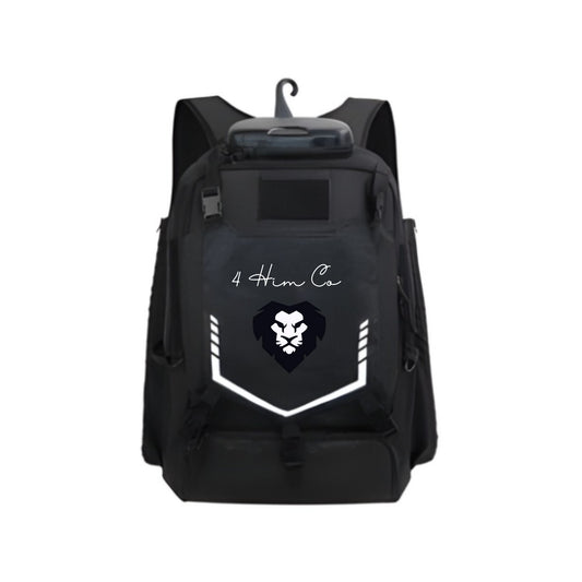 Solid Black Baseball Bat Backpack