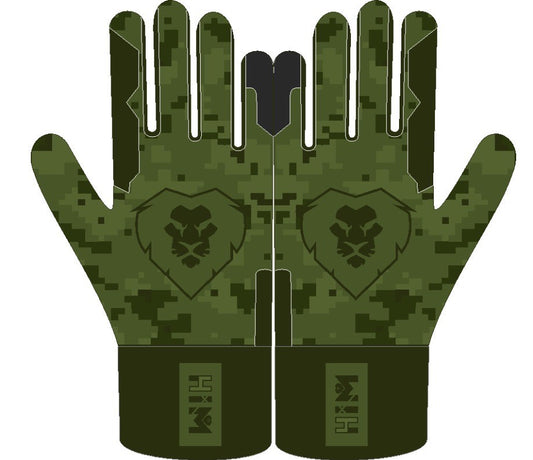 Digital Camo Green Batting Gloves